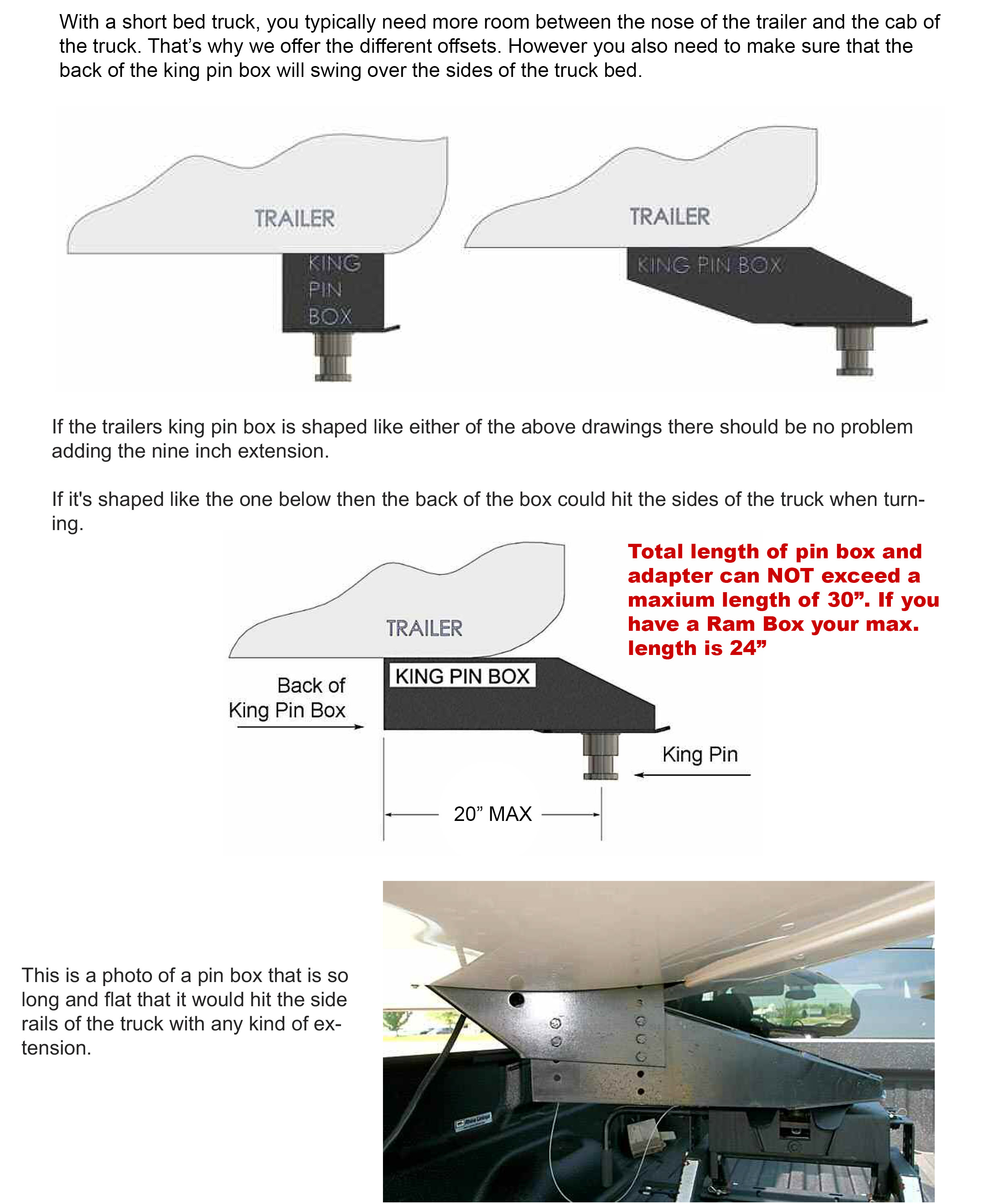 Popup Ind Fifth Wheel Kingpin Extension RV5 RV5 